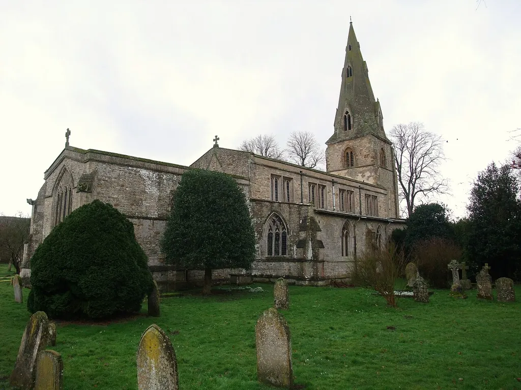Church of England parish church of St John the Baptist, Harringworth, Northamptonshire, seen from the northeast