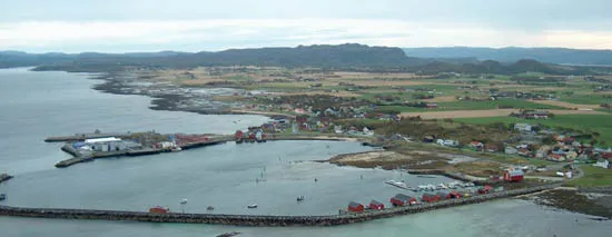 Uthaug harbour and village in Ørland municipality, Sør-Trøndelag, Norway. July 2004.