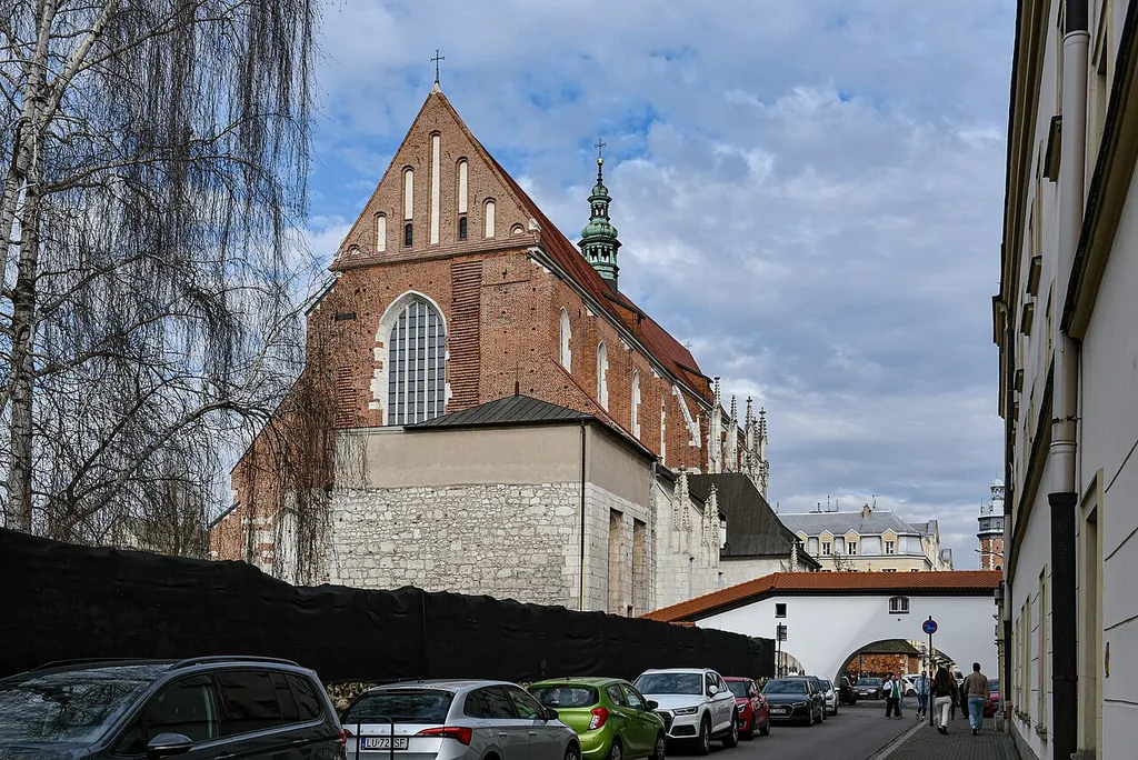 Church of St. Catherine of Alexandria and St. Margaret, view from W, 7-9 Augustiańska Street, Kazimierz, Kraków, Poland