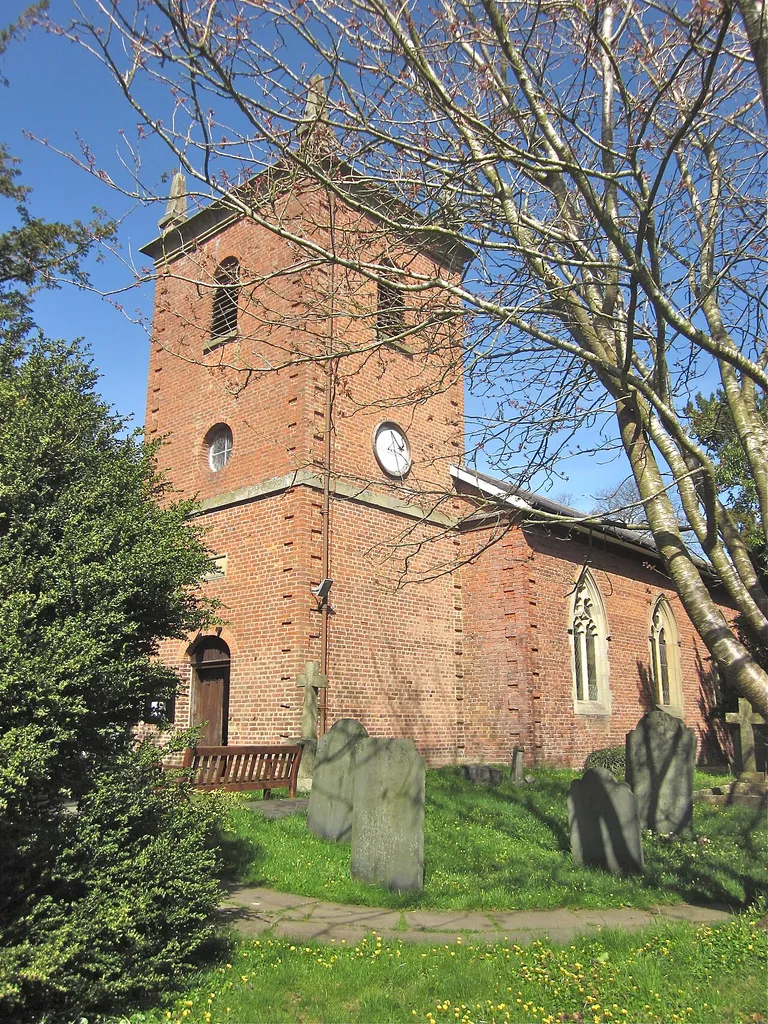 St Llwchaiarn’s church, Llanllwchaiarn. Church from SE