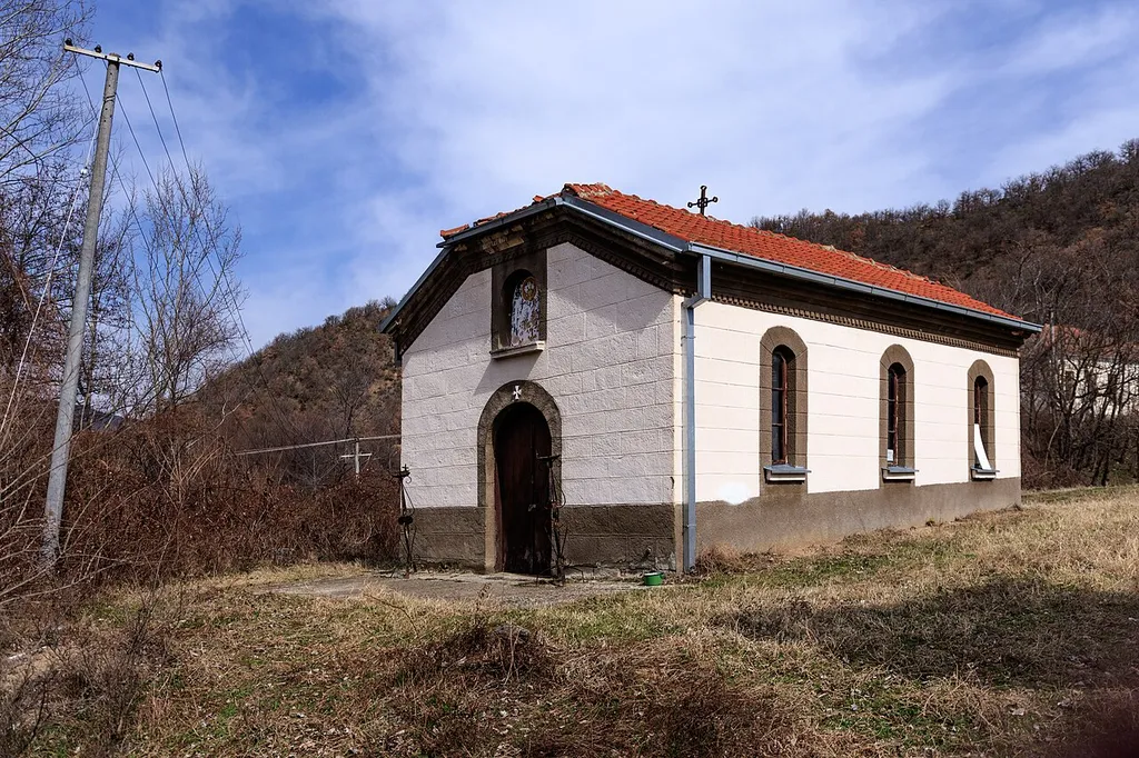 View of the St. George's Church in the village Pelince