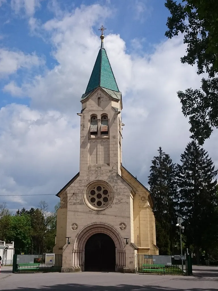 Old church of Holy Cross at the Ljubljana's central cemetary Žale. Built in 1906.