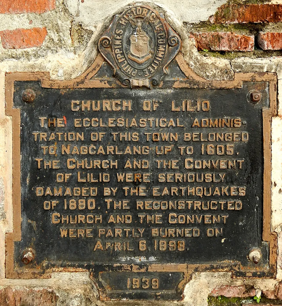 Philippines Historical Committee historical marker for Liliw Church.