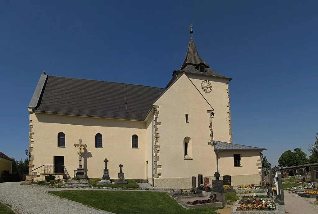 Kath. Pfarrkirche hl. Jakobus der Ältere und Friedhof in Echsenbach