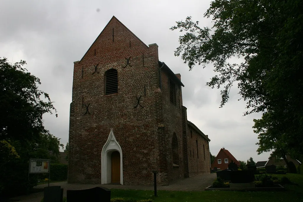Historic church in Siegelsum, district of Aurich, East Frisia, Germany