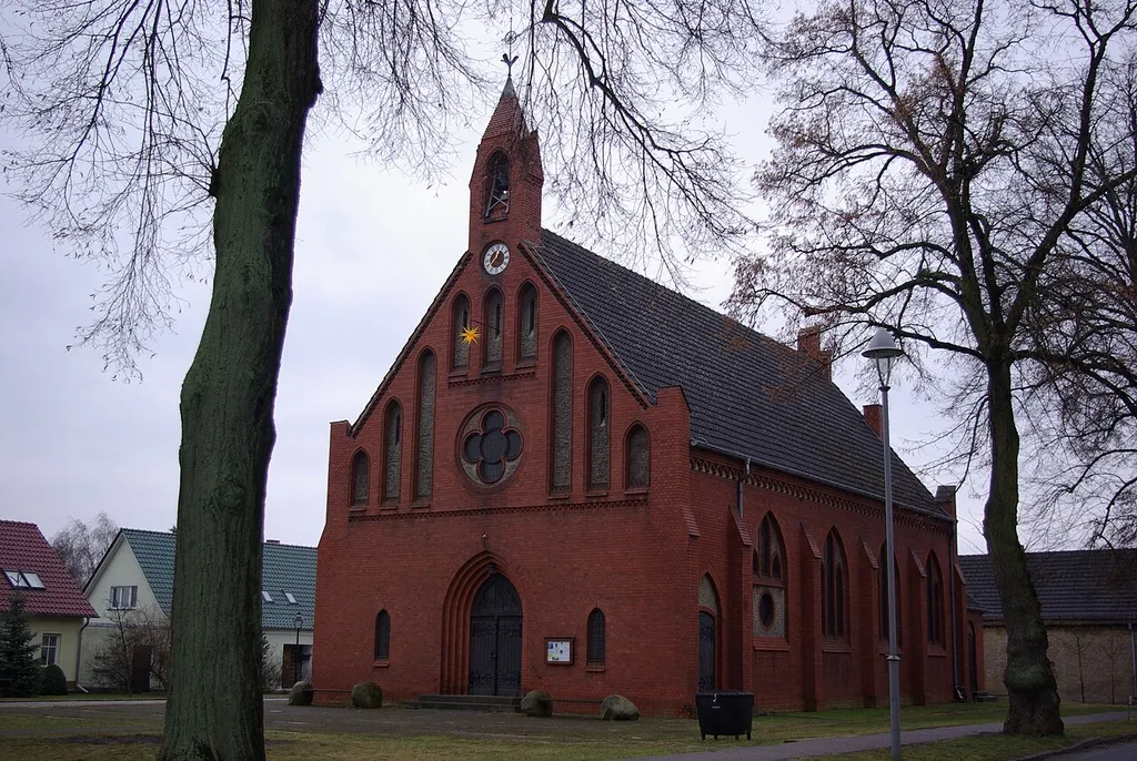 Mittenwalde Ortsteil Töpchin in Brandenburg. Die Kirche steht unter Denkmalschutz.