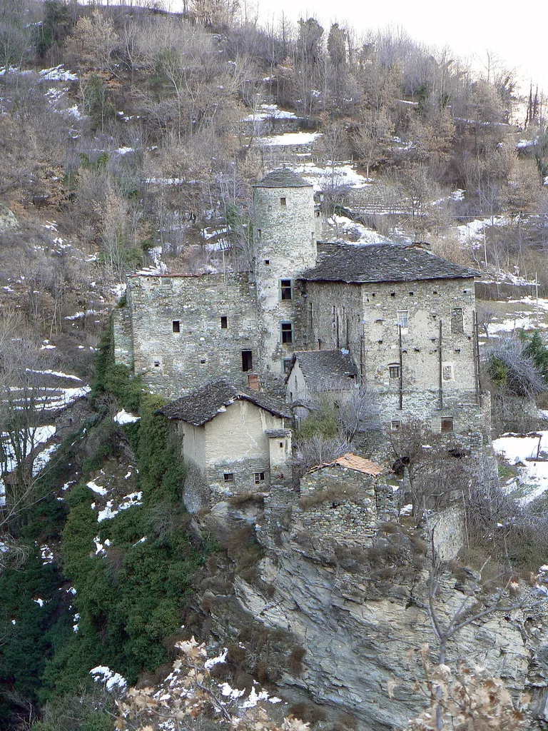 Castello di Nus. Nus, Valle d'Aosta, Italia.