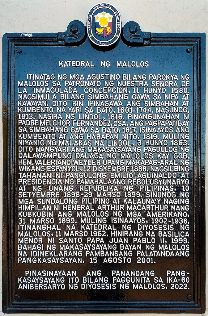 Cathedral of Malolos historical marker