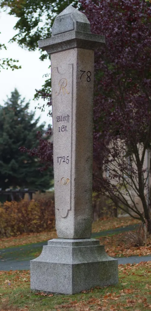 kursächsische Halbmeilensäule in Markneukirchen
