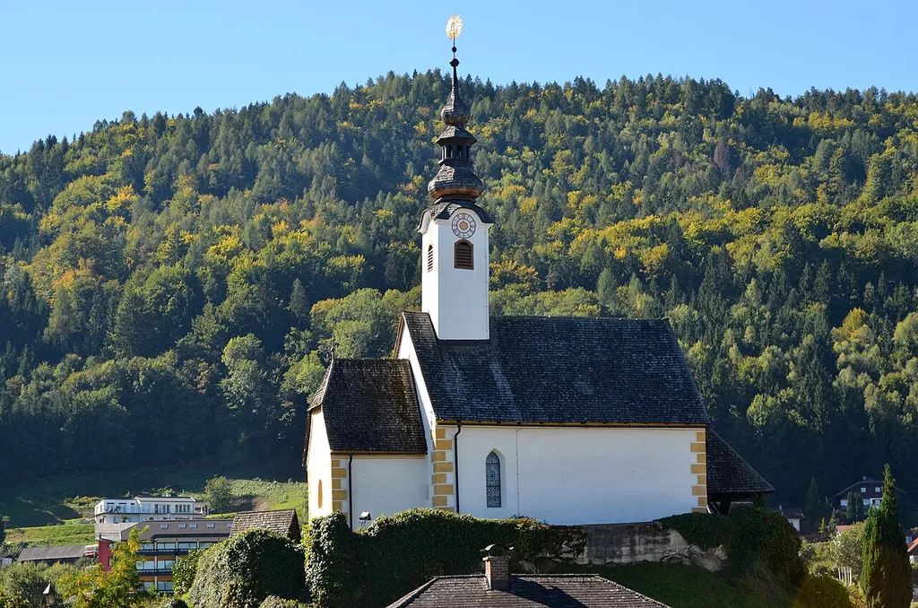 Rosary church at Maria Woerth, municipality Maria Woerth, district Klagenfurt Land, Carinthia, Austria, EU