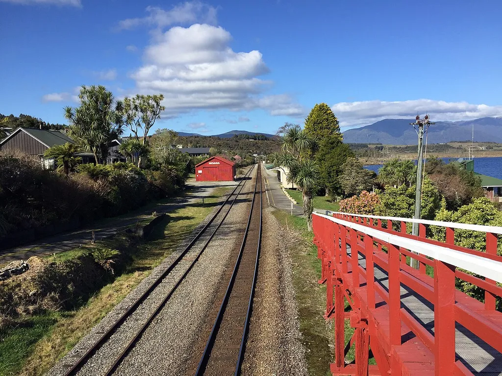 Railway station at Moana, Lake Brunner, West Coast, South Island, New Zealand.