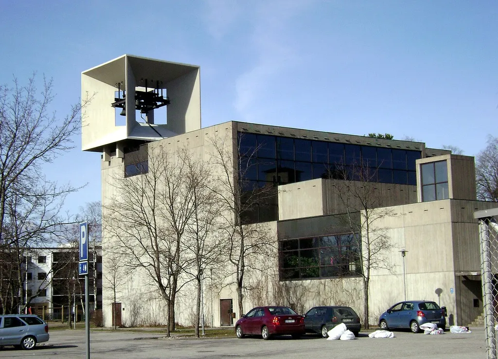 Järvenpää Church in Järvenpää, Finland, was designed by Erkki Elomaa, and built in 1967–1968.