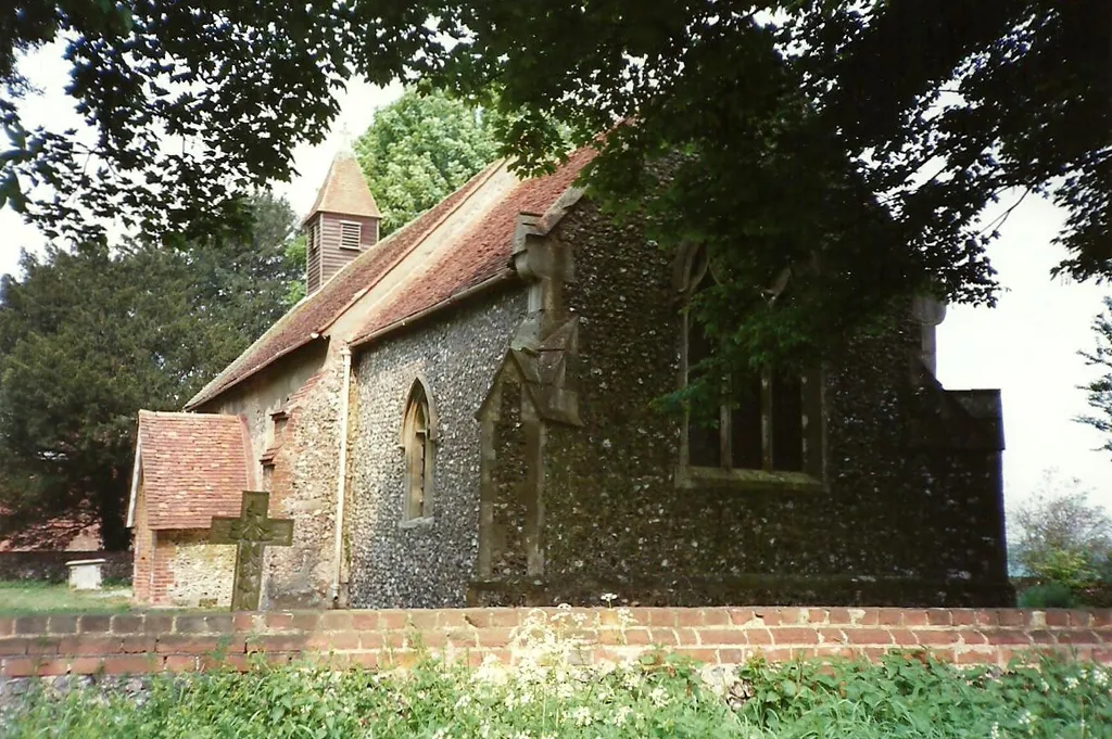St Peter's parish church, Ridley, Kent, seen from the southeast