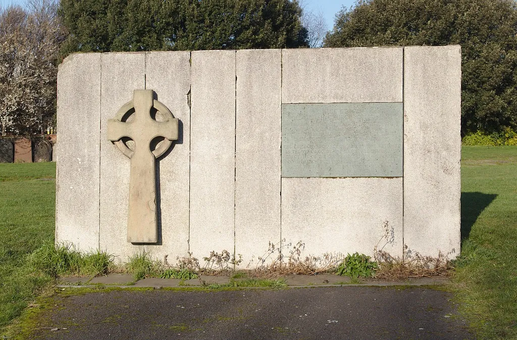 Memorial stone at Church Gardens, Bootle.