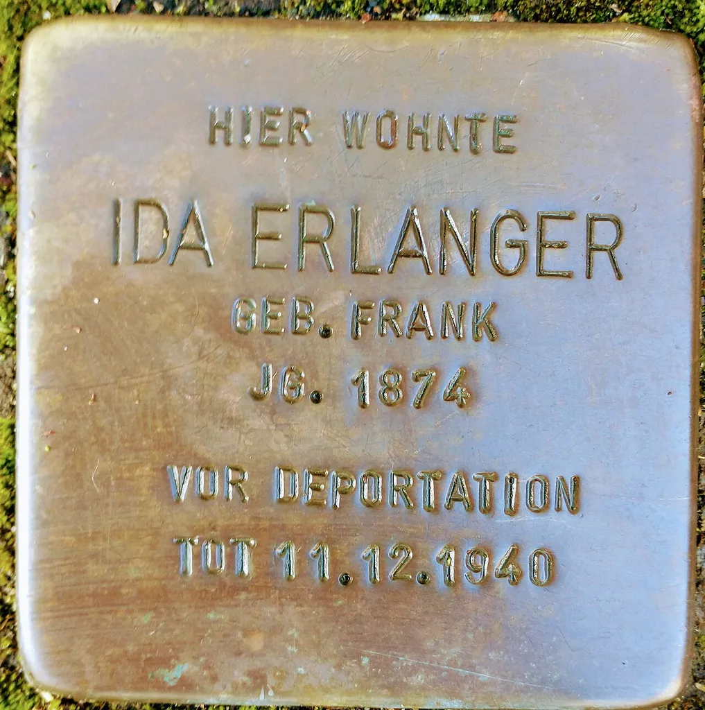 Stolperstein dedicated to Ida Erlanger