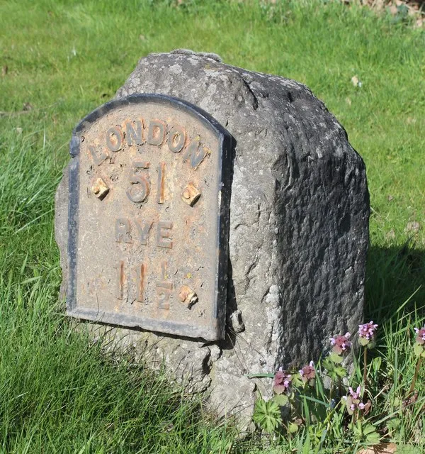 Old Milestone by the A268, Rye Road, Sandhurst