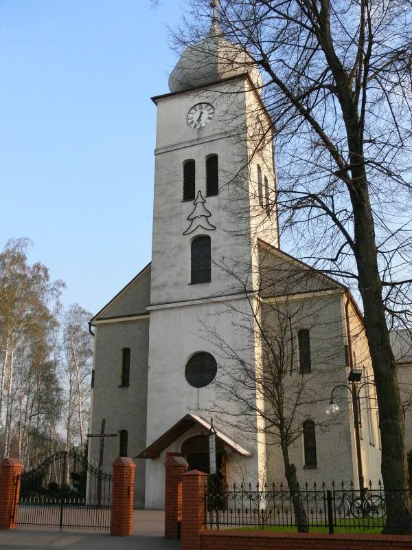 A photography of church in Paniówki (Poland)