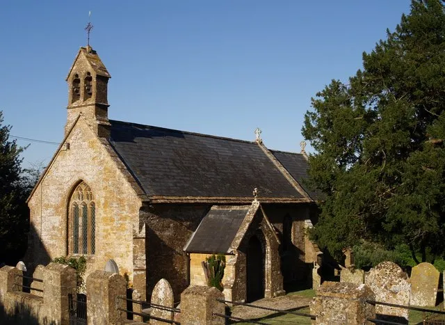 St Nicholas' parish church, Dinnington, Somerset, seen from the southwest
