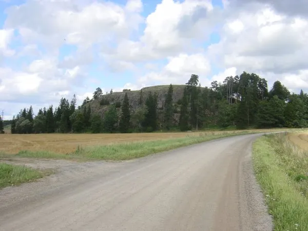 Old castle of Lieto (Finland) in August, 2007. Seen from south. In the front the Häme Oxen Road.