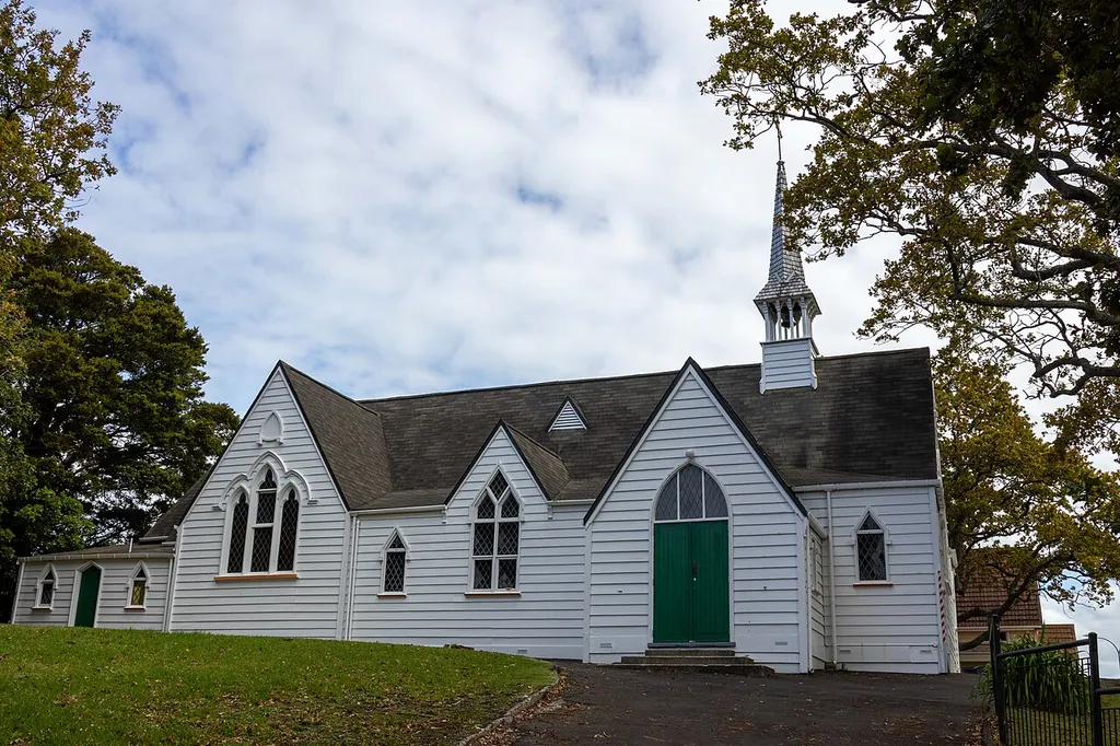 St Luke's Church in Mount Albert, Auckland, viewed from the northeast.