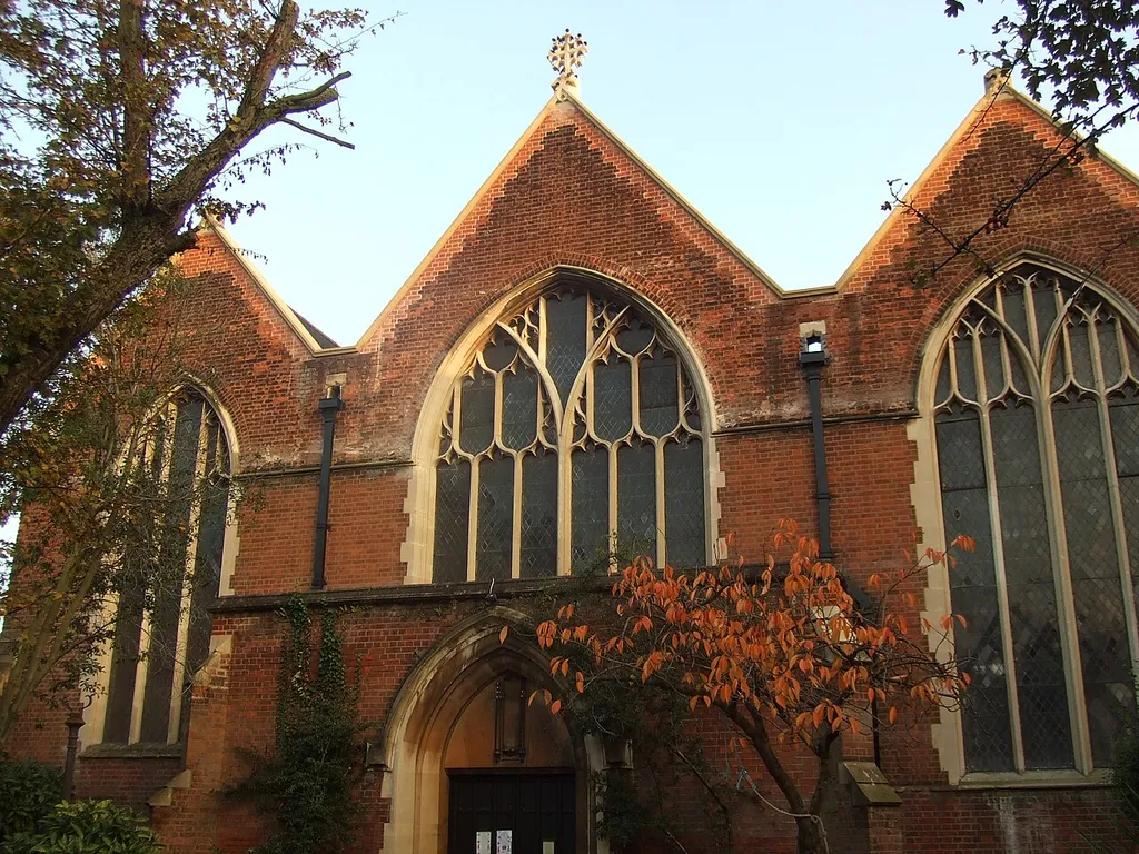 A photo of St. Barnabas Church, Manor Park. Exterior. To be used on the page w:St. Barnabas Church, Manor Park (currently being drafted)
