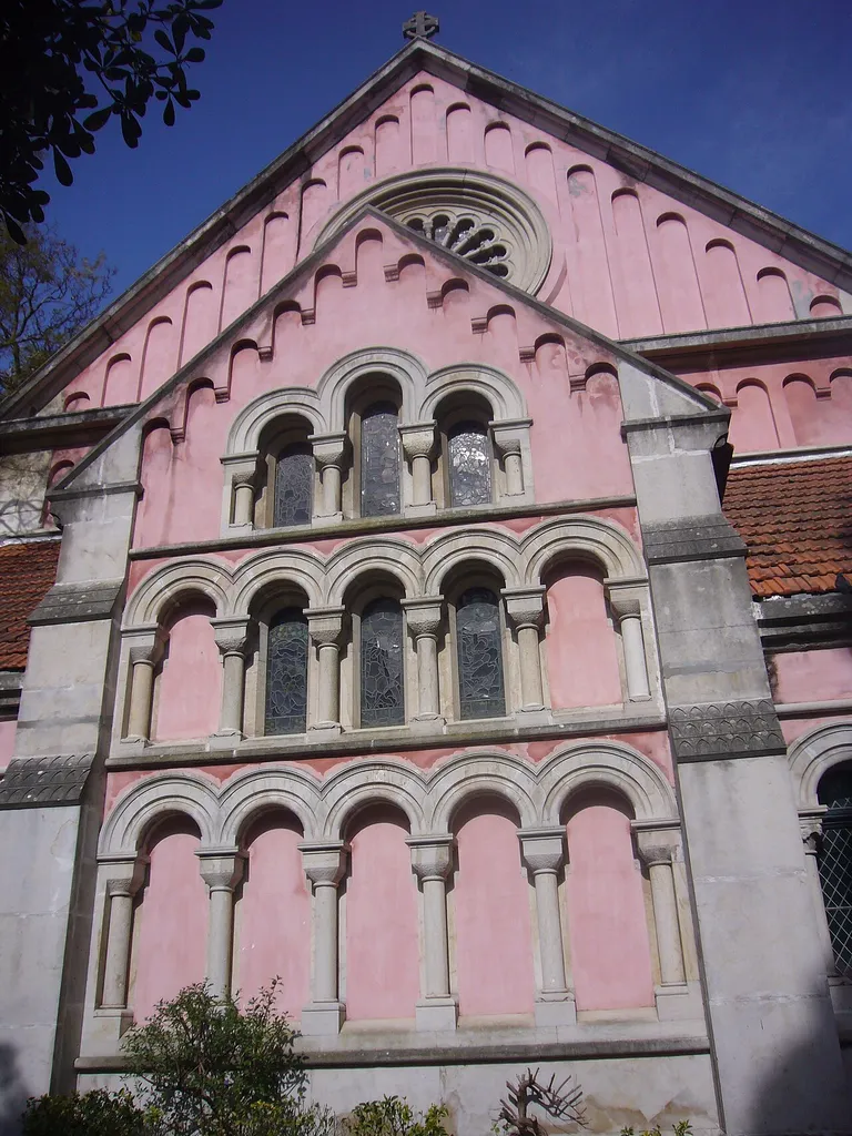 West front of St George's Church of England church in Lisbon, Portugal