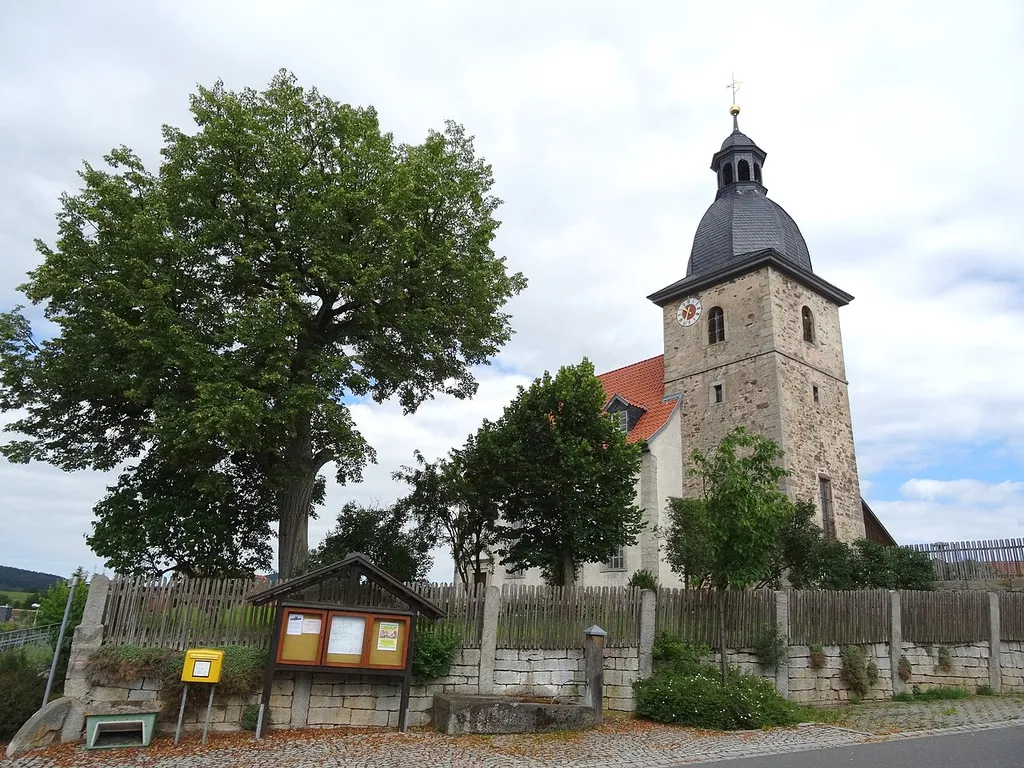 Dorfkirche Gerthausen von 1712 mit Verwendung von Elemente eines Vorgängerbaus.