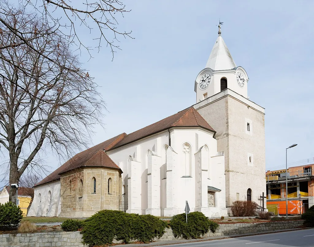 Catholic parish church in Großkrut, Lower Austria, Austria