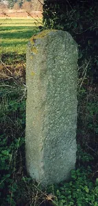 Milestone, N side of entrance to church