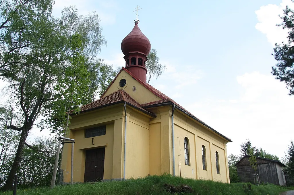 Overview of chapel of Saint Joachim and Saint Anne in Opatov, Třebíč District.