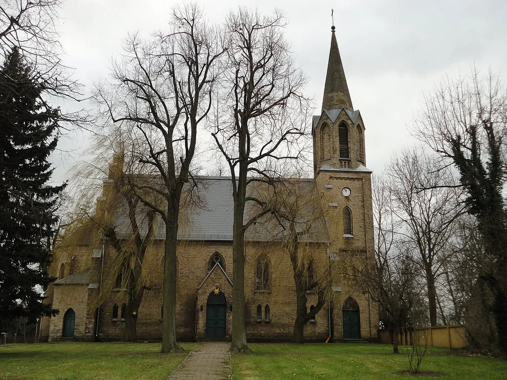 Northern view of Lentzke church, Fehrbellin municipality, Ostprignitz-Ruppin district, Brandenburg state, Germany