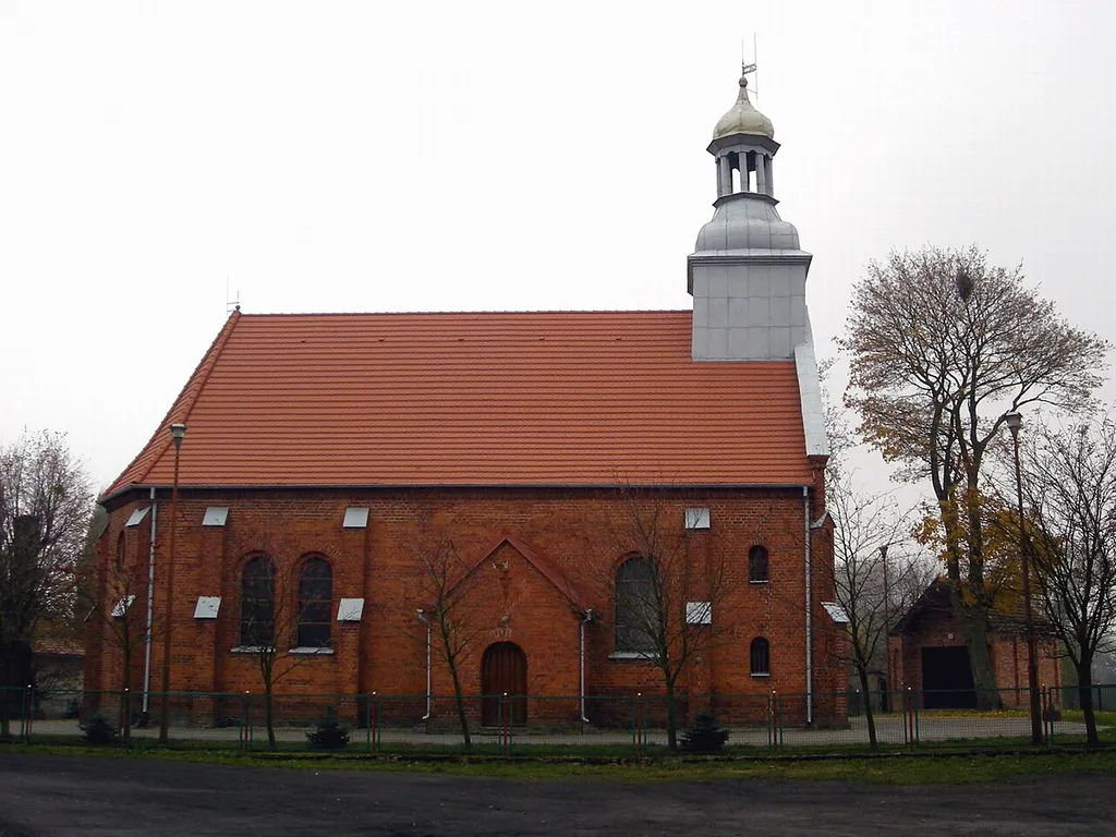 The church in Dźwierszno Wielkie, Poland.