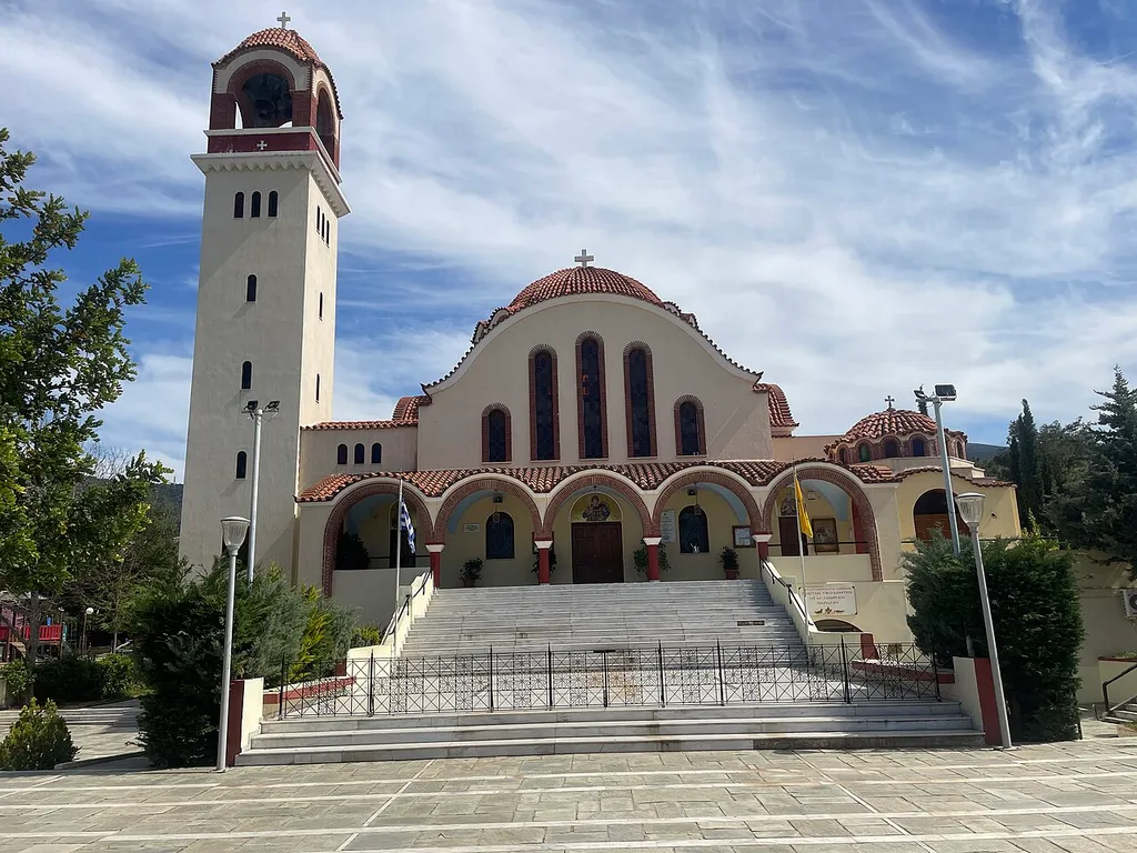 overall view of Agios Georgios church, Papagou, from front