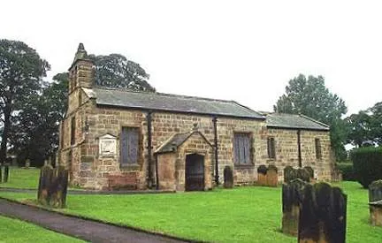 East Harsley, St Oswald's Church. The position of this Church is central in the O/S grid it occupies, mid way between the centre point and the northern boundary.