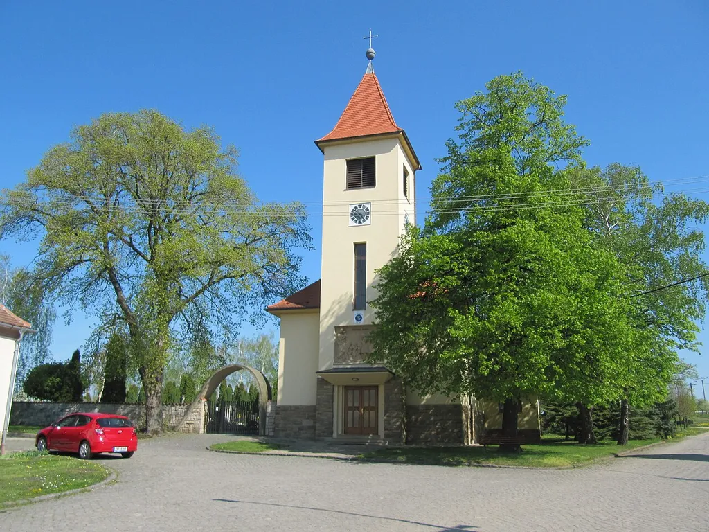 Blatnička in Hodonín District, Czech Republic. Church of the Assumption.