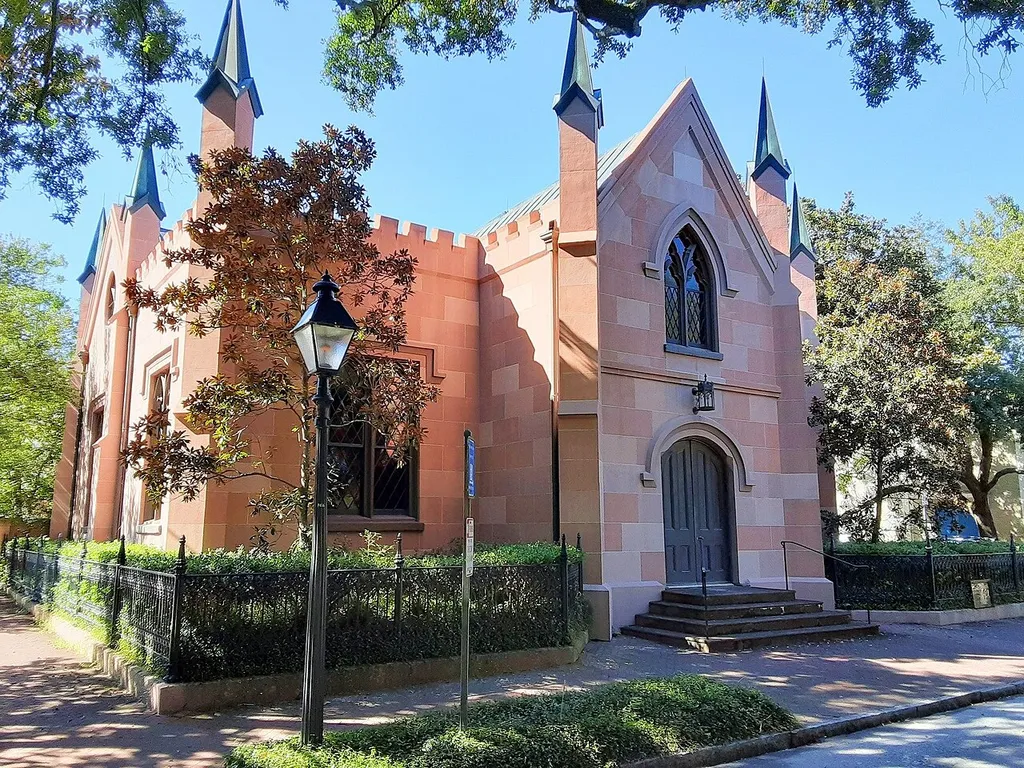 Universalist Unitarian Church, 321 Habersham Street, Savannah, Georgia; built 1851 (Image taken 09/23/2021)