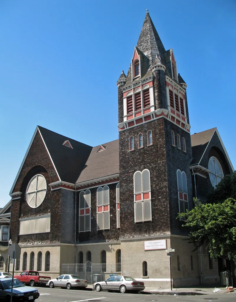 w:National Register of Historic Places listings in San Francisco, California. Trinity Presbyterian Church, 3261 23rd St., San Francisco, California, USA. Photographed 2008-09-07 from the northeast corner of Capp and 23rd Sts.
