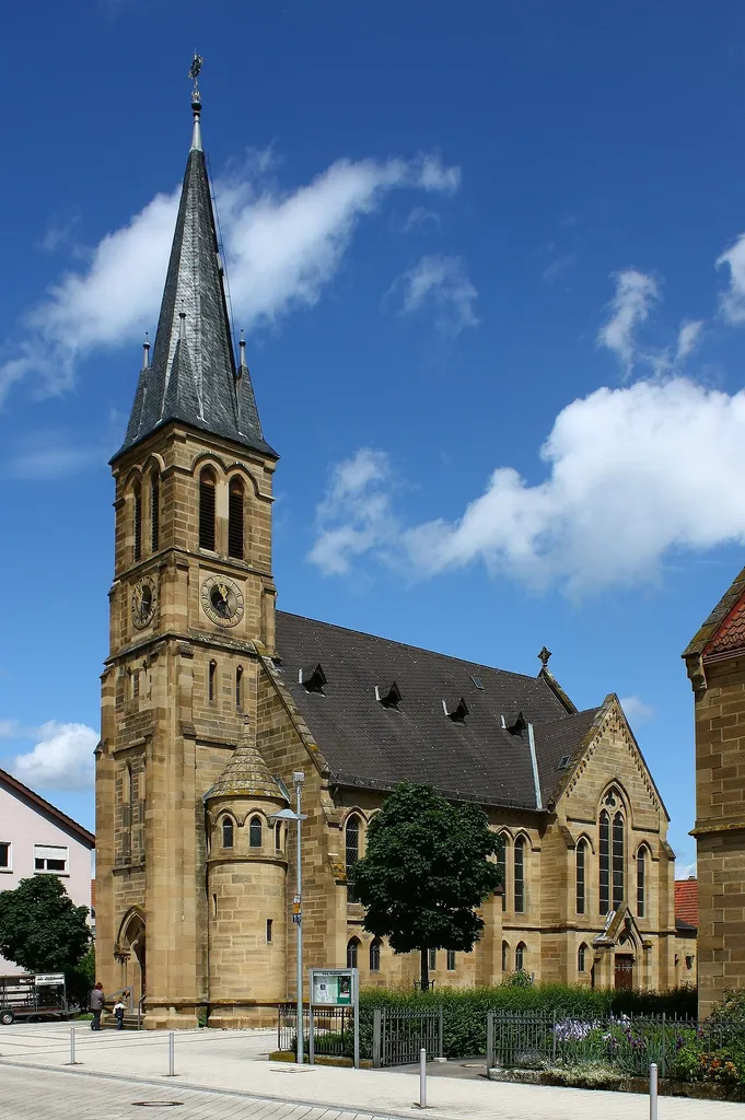 Die evangelische Stadtkirche von Neckarsulm, erbaut 1888