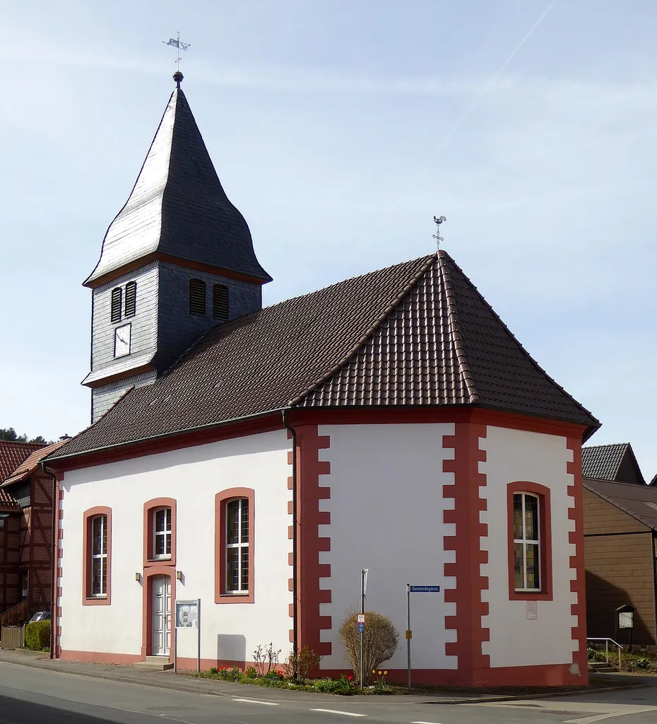 Evangelische Kirche in Roßbach, Stadt Witzenhausen, Nordhessen.