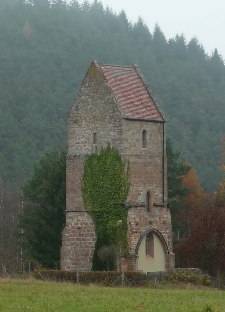spätgotischer Kirchturm in Aschbacherhof/Rheinland-Pfalz/Germany