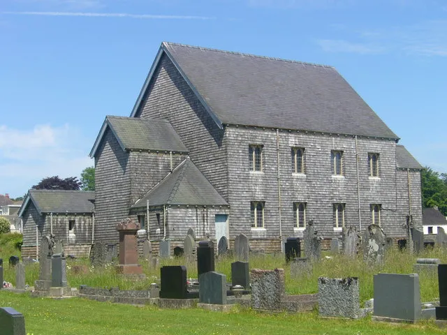 Blaenconin Baptist Chapel Llandysilio. Built in 1933. Unusually for this part of the world, the west and south faces are covered with wooden shingles.