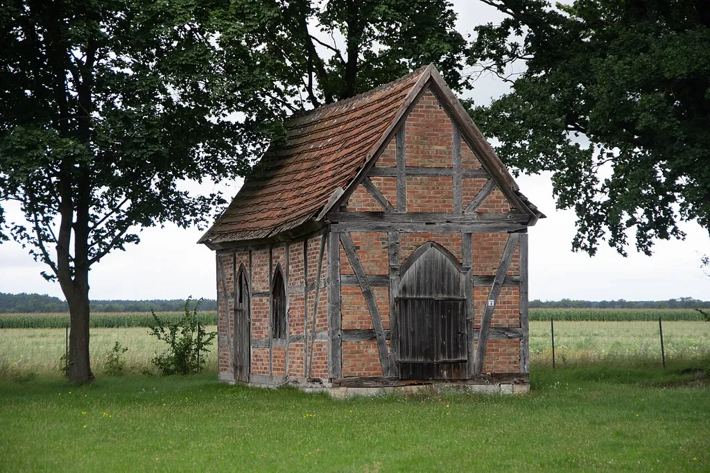 Old cemetery chapel at the cemetery in Meyenburg, Brandenburg