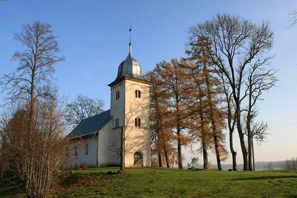 Church of Saint Lawrence in Vecpils. Built in 1644 and reconstructed in 1700.