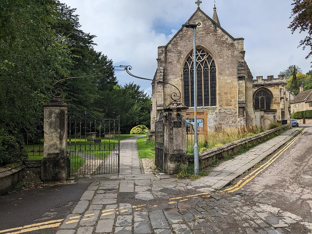 Churchyard Gatepiers And Gates To East Of Holy Trinity Church (gate in Bradford-on-Avon, Wiltshire, UK)