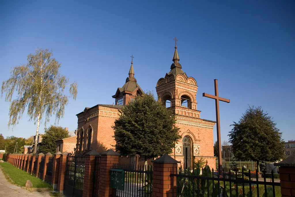 City of Ostroleka (Poland), church of Saint Adalbert of Prague.