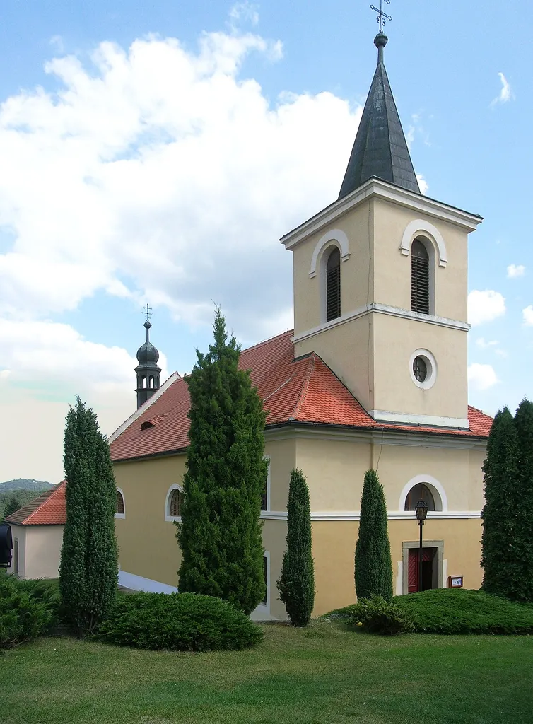 Nezabudice, Rakovník District, Central Bohemian Region, the Czech Republic. Saint Lawrence Church.