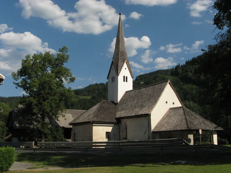 Saint John the Baptist Church in Poljana, Municipality of Prevalje, Slovenia