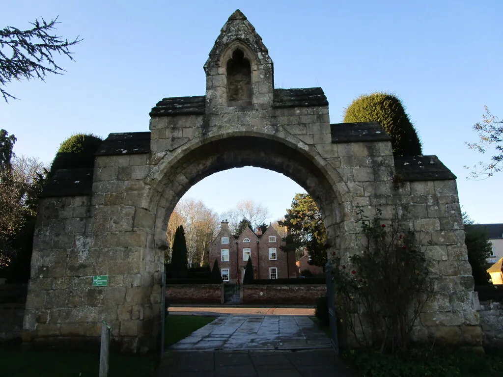West gateway to the Minster churchyard, Southwell