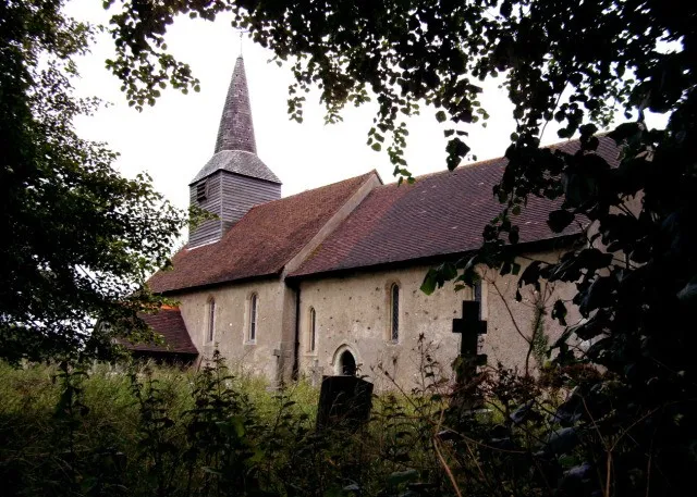 St Mary the Virgin Church, Aythorpe Roding, Essex., near to Aythorpe Roding, Essex, Great Britain. Thirteenth century church with fifteenth century wooden belfry.