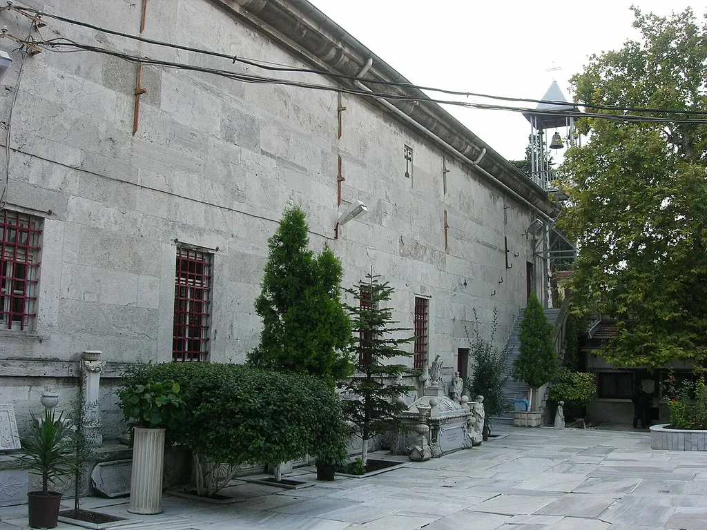 The Church of St. Mary of the Spring in Istanbul seen from North